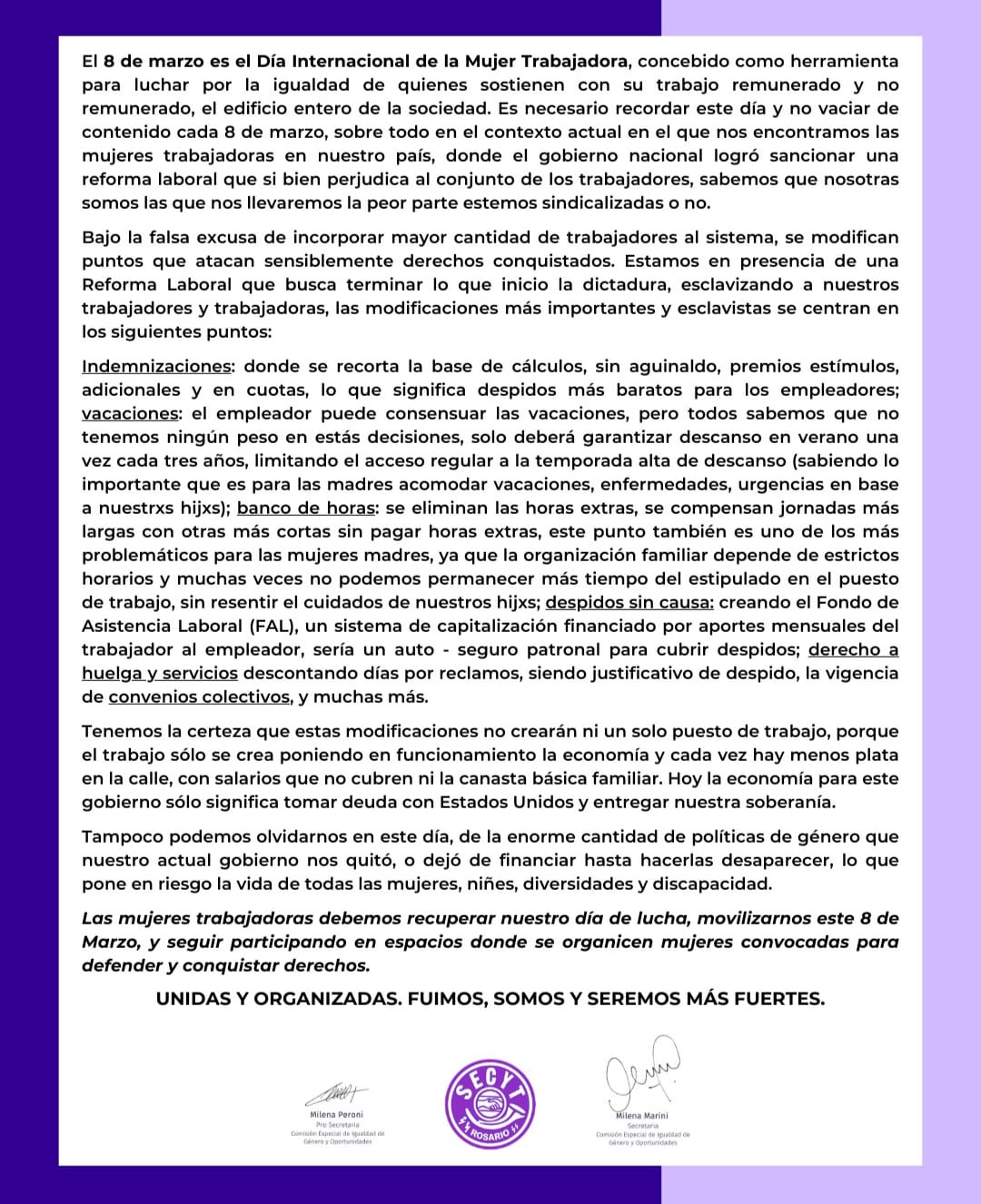 8 DE MARZO "DIA INTERNACIONAL DE LA MUJER TRABAJADORA"